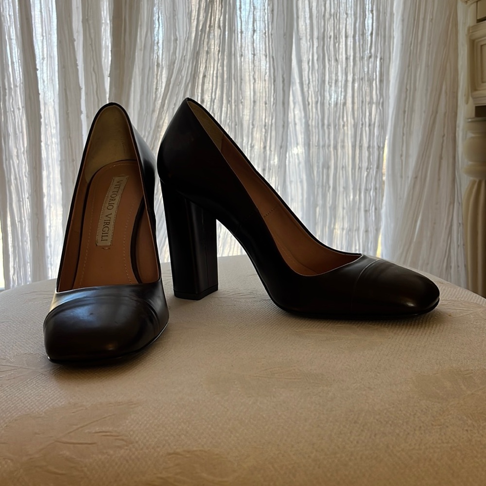 Vittorio Virgili Chocolate Brown Slip On Heels